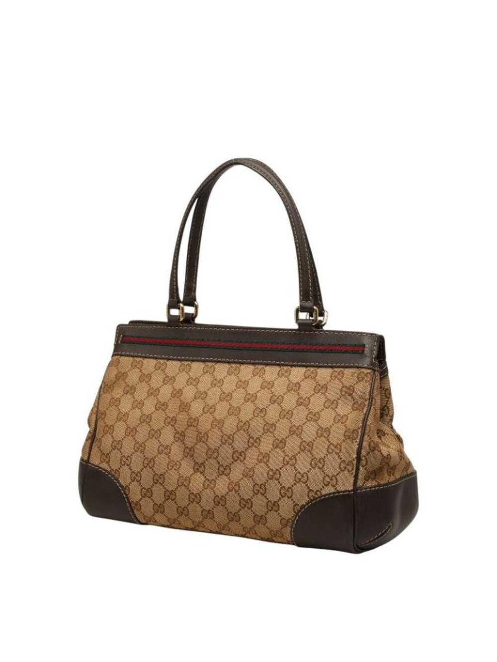 Gucci GG Canvas Tote Beige Leather - Picture 2 of 10